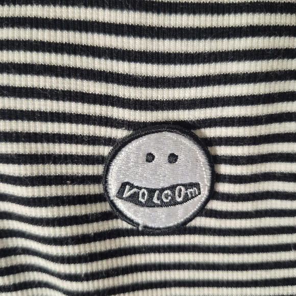 Volcom Black and White Striped Ringer Tee - Women - Picture 3 of 3